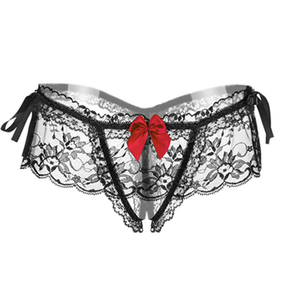 US Women Lingerie G-string Panties Crothless Lace Thong Underwear Bikini Knicker