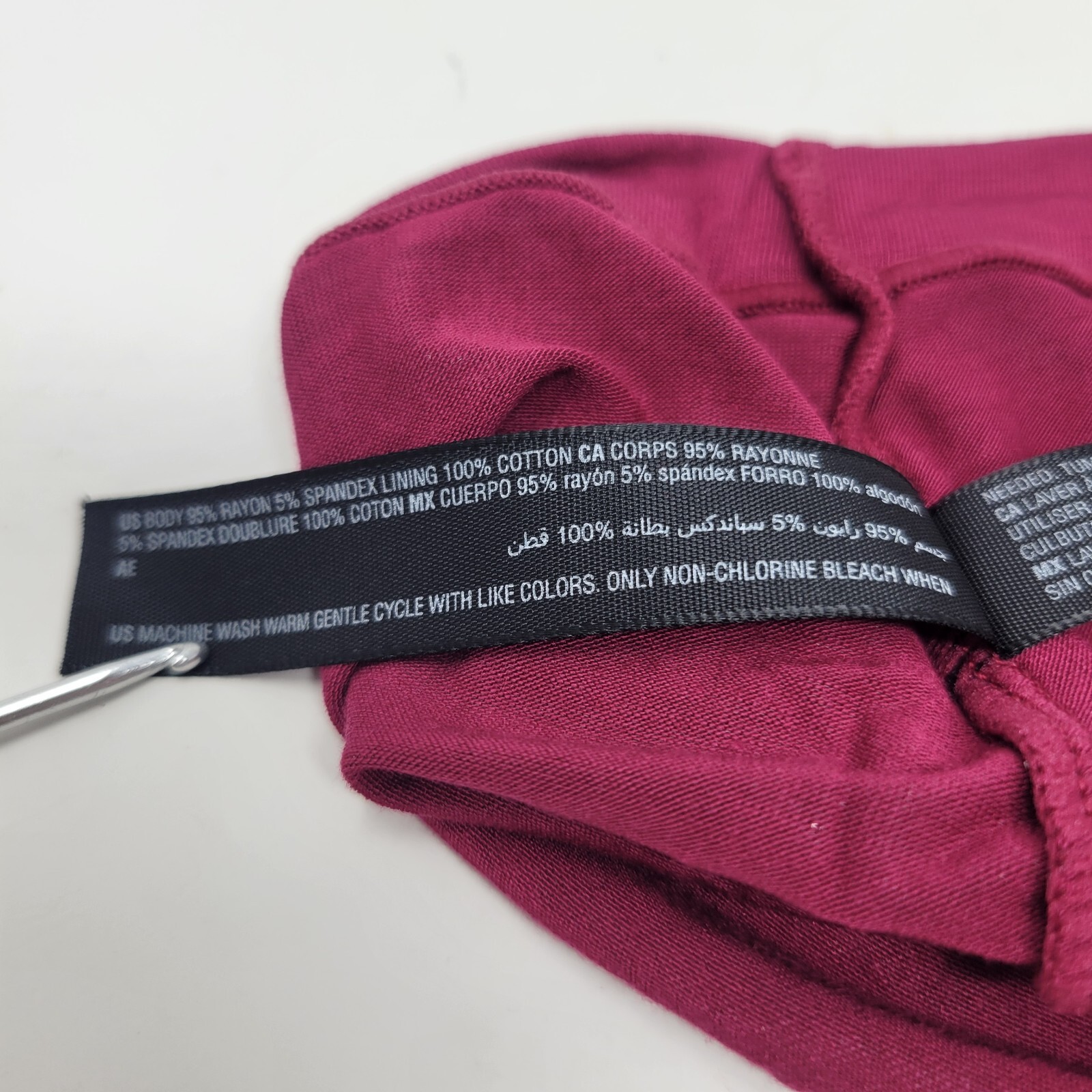 Alfani Intimates Womens Plus Size 3X Soft Rayon Panty Underwear Beet Red NWT