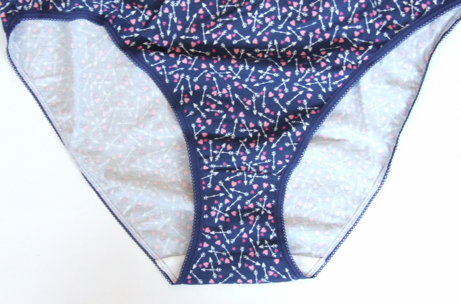 EX Chainstore size 20 High Leg knickers panties briefs cotton rich Blue