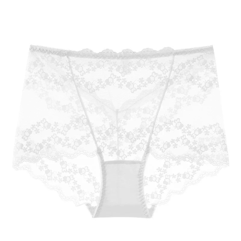 Seamless High Waist Panties Women’s Lace Floral Briefs Breathable Comfort Fit