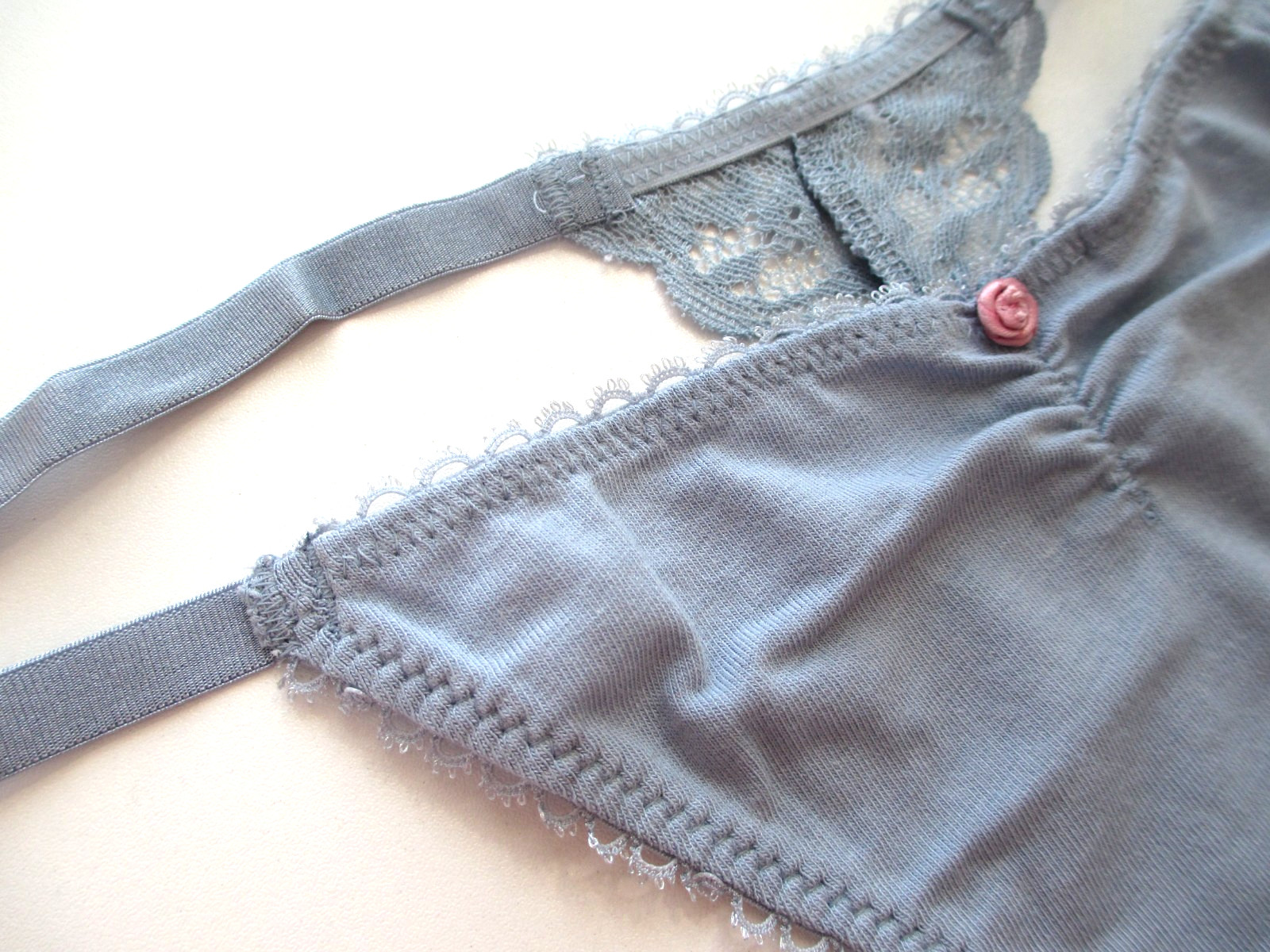 VICTORIA’S SECRET Cotton V-String Thong Panty S M L XL Blue NWT VS FREE SHIP 4+