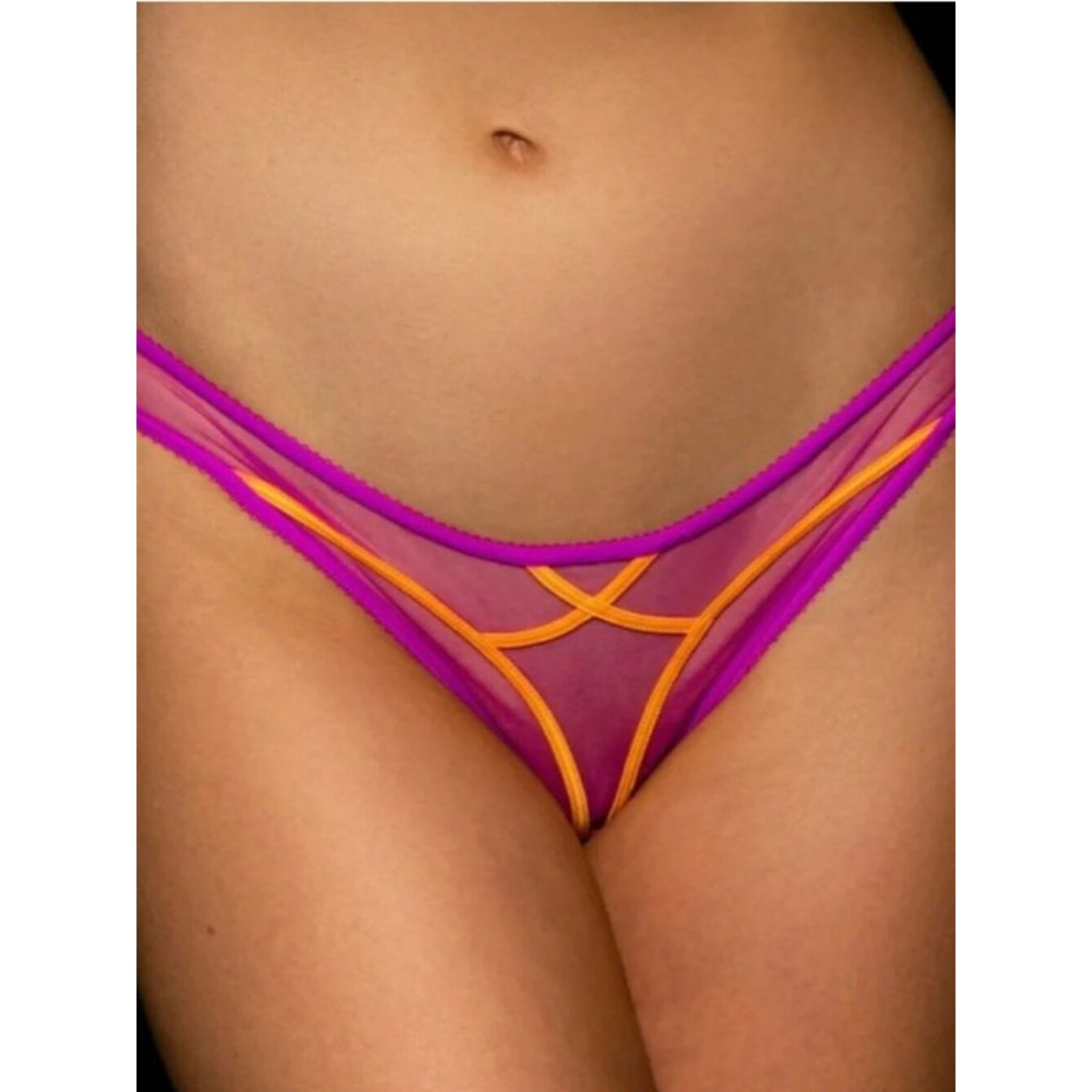 NWOT Honey Birdette Lot of 4 Briefs Sz Medium M Black White Burgundy Purple