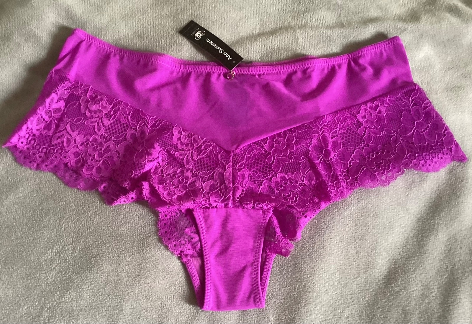 ANN SUMMERS – “Sexy Lace Planet” Purple Shorts Style Knickers Size 10 – BNWT