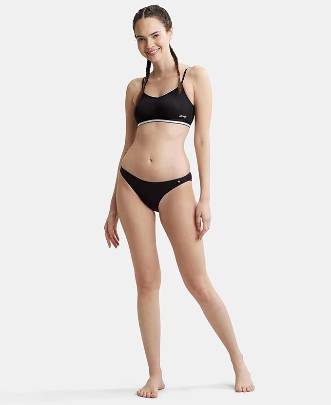 Jockey SS02 Women’s Super Cotton Elastane Stretch Low Waist Bikini Pack of 2