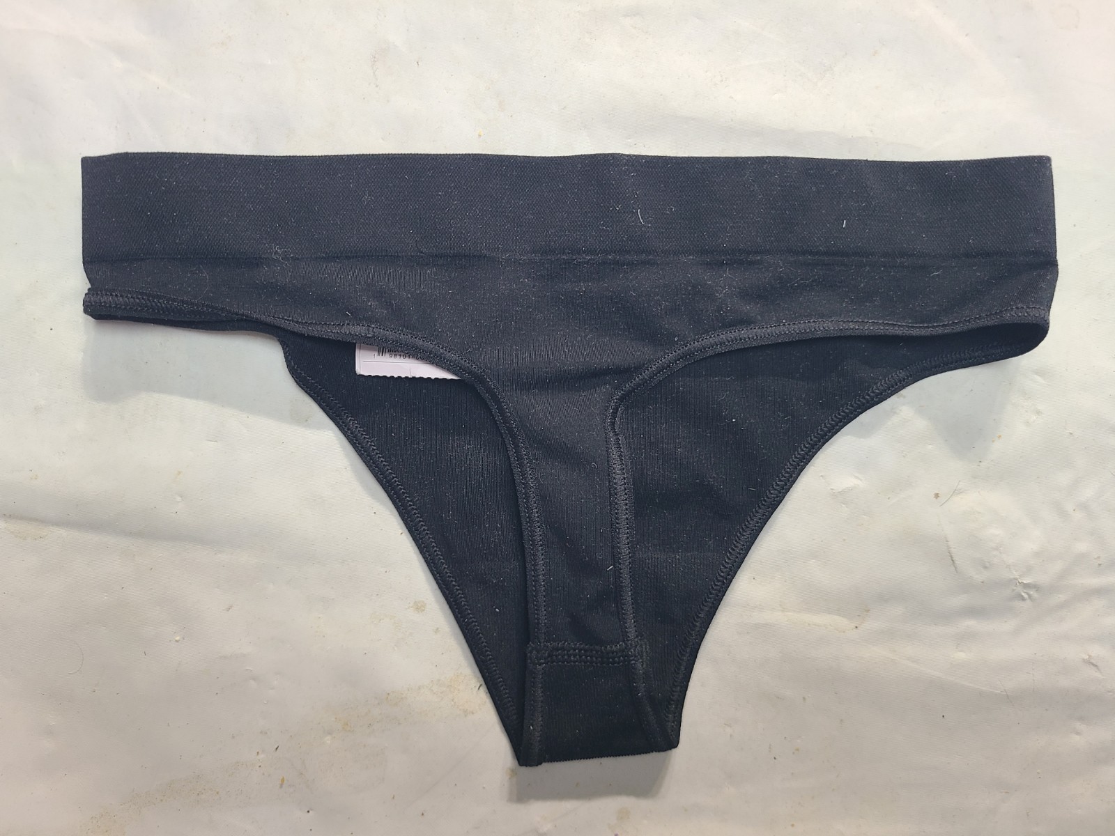 Women’s Seamless Thong Underwear Auden Black Lightweight Nylon Spandex Size XS