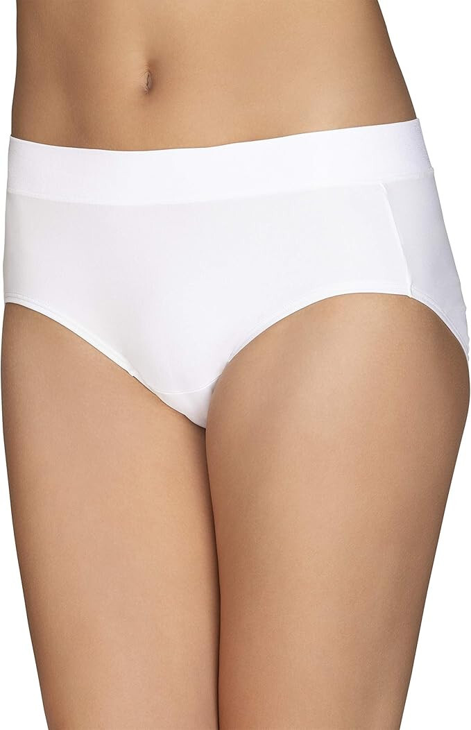 4 pc VANITY FAIR Beyond Comfort Seamless Waist HIPSTER Panty WHITE 18212 5~6~7