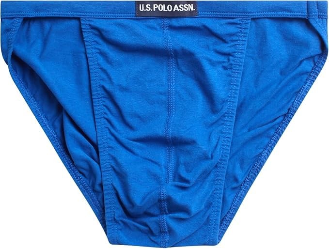 U.S. Polo Assn. Mens Bikini Small, Red/Blue/Heather Grey/Magenta- String