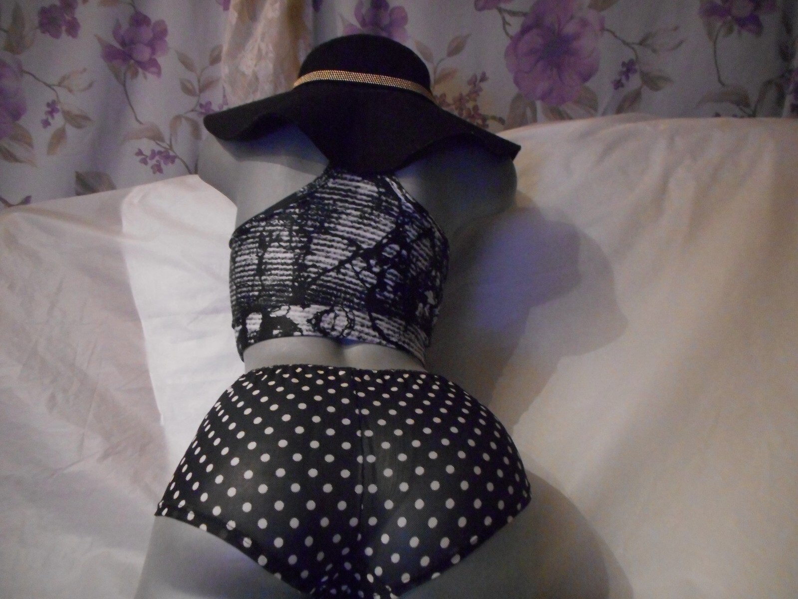 Felina’s Black Pol KA Dot Hipsters Panty Medium & Extra Large