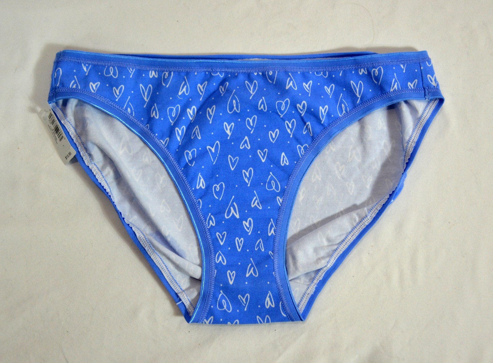 NWT M Love by Gap Stretch Cotton Blue Hearts Panty Panties Underwear #355817