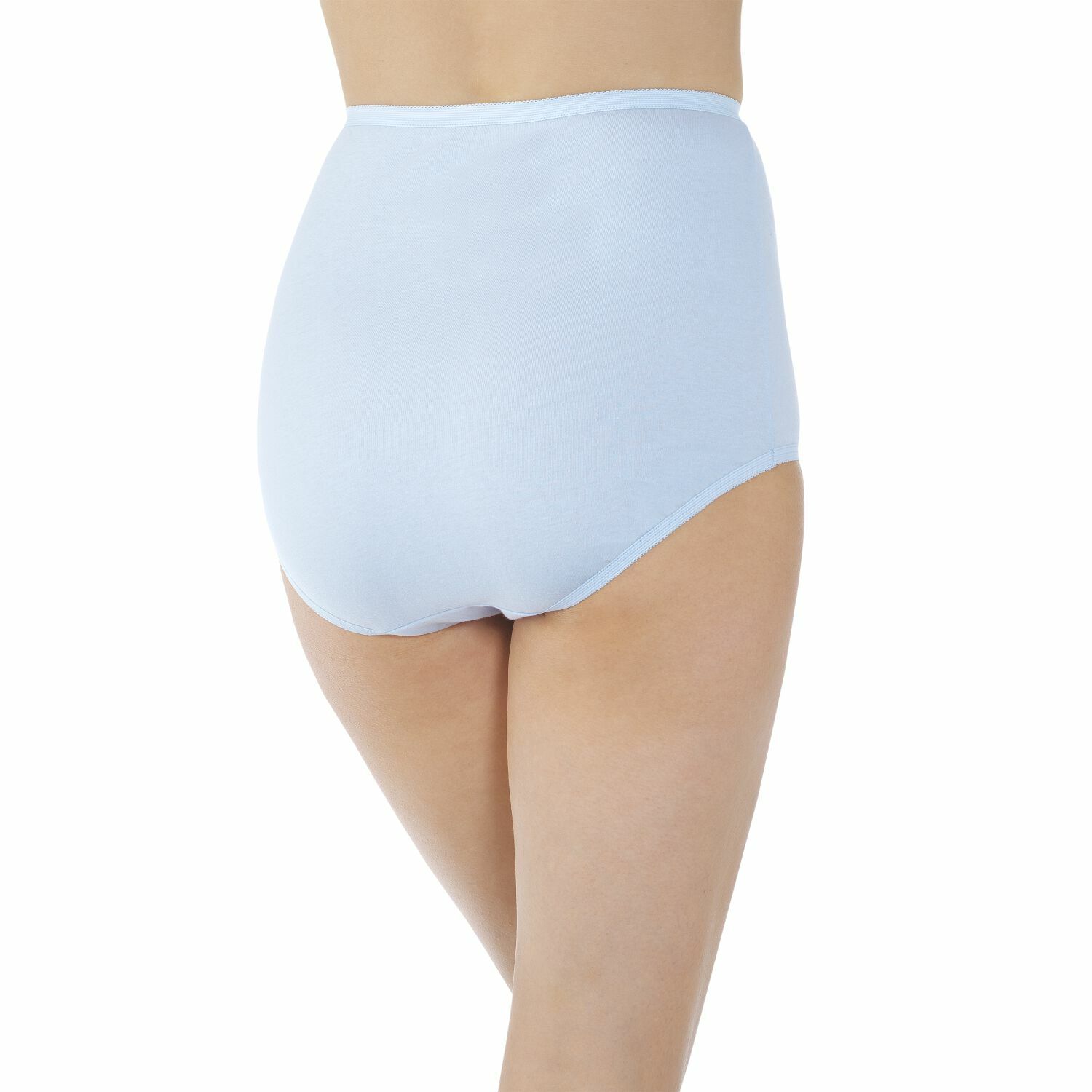 Vanity Fair 100% Cotton Full-Cut Sachet Blue Brief Size 7/Large