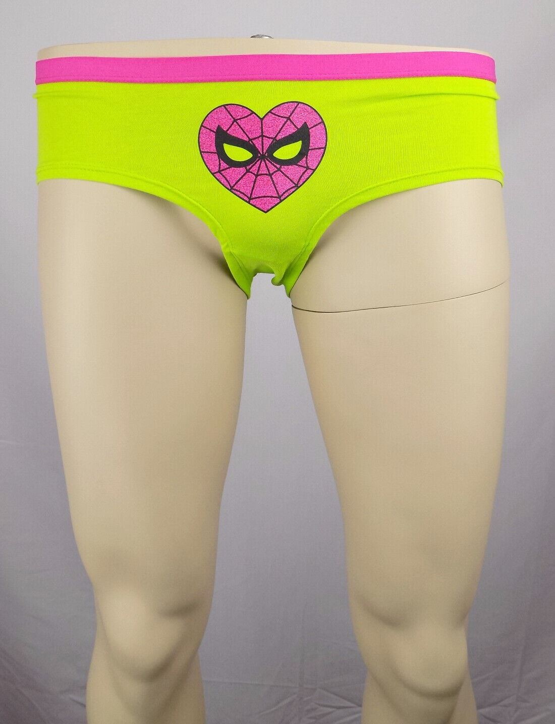 Spider-Man Panties Women’s XL Green Glitter Cotton Underwear Panties New ST120