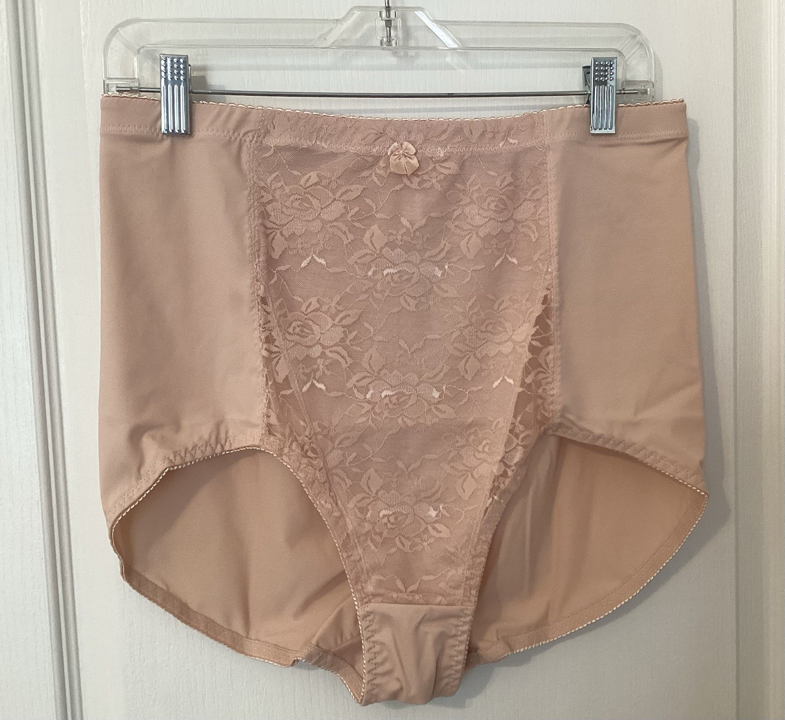 Rhonda Shear Pin-Up Lace Front Brief Panties 2Pack 1X Style3999 Pink&Purple NWT