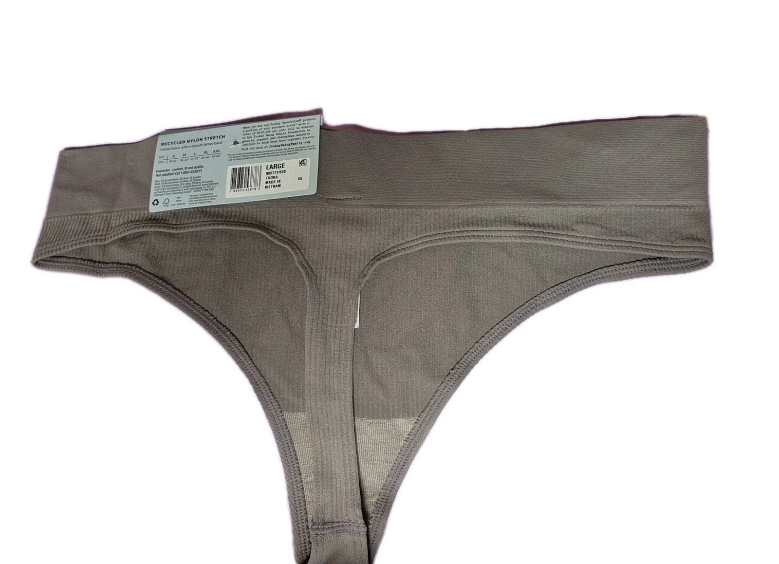 Nwt Jockey Generation Large Seamfree Ribbed Panty Undies Underwear Thong Chonies