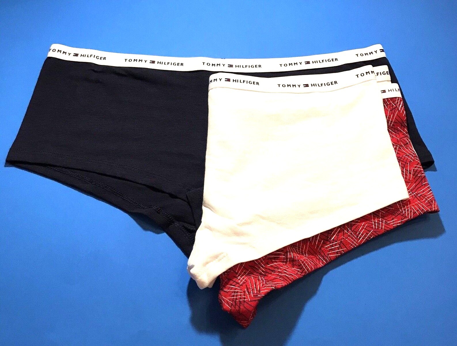 Tommy Hilfiger MEDIUM Boyshort Women’s Cotton Panties-3 Pack-Red-See Description