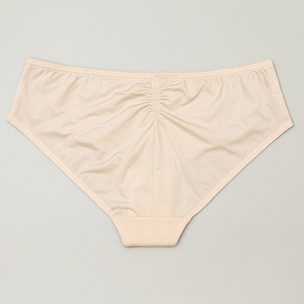 E et D S60039 Sheer Mesh Bikini with Embroidered Leaf Detail and Rosette Accent