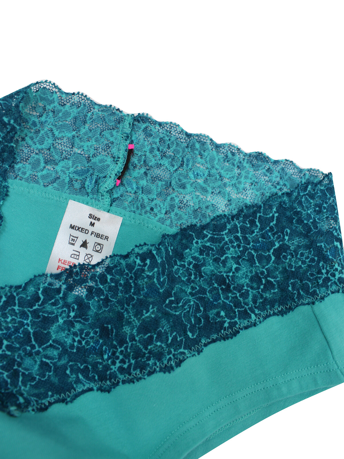 La Senza Turquoise Contrast Lace Trim Hip Hugger Knickers Size XS to XL (B16R09