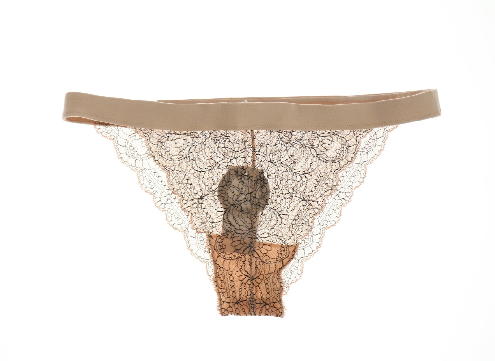 Skin 270947 Women’s Pink Beige Wayland Lace Hipster Briefs Underwear Size L