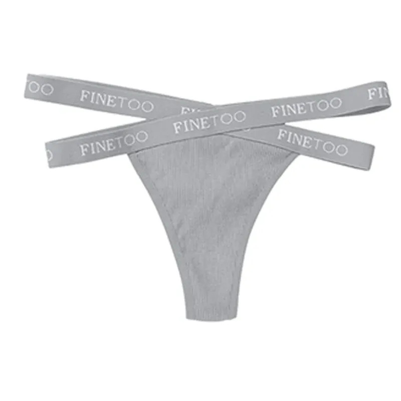 1PC FINETOO Women Panties Front Cross Cotton Lingerie Sexy Low Waist Color