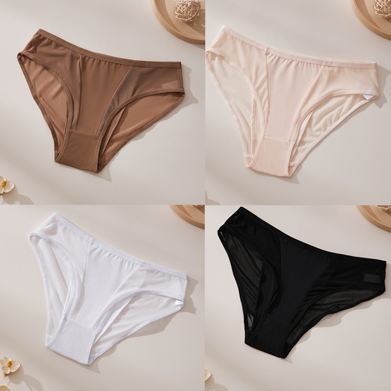 4 Pack Lot Sexy Ladies Womens Sheer Panties Underwear Briefs Lingeries Bikinis