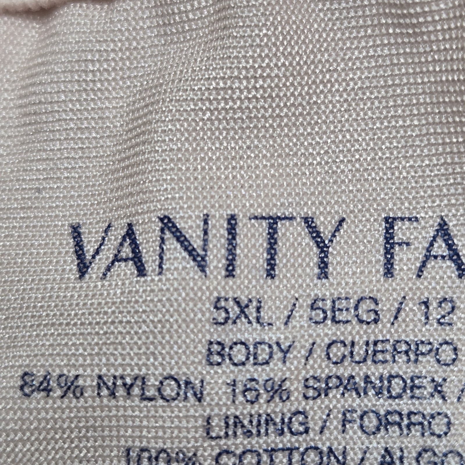 Vanity Fair Women Panties 5XL Beige Radiant Light Control Set Hi Cut NWT