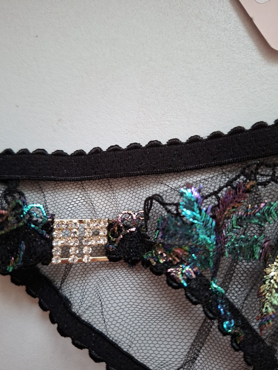 AGENT PROVOCATEUR CALI Petrol/Black BRIEF SIZE AP 1 X SMALL UK 6-8 BNWT