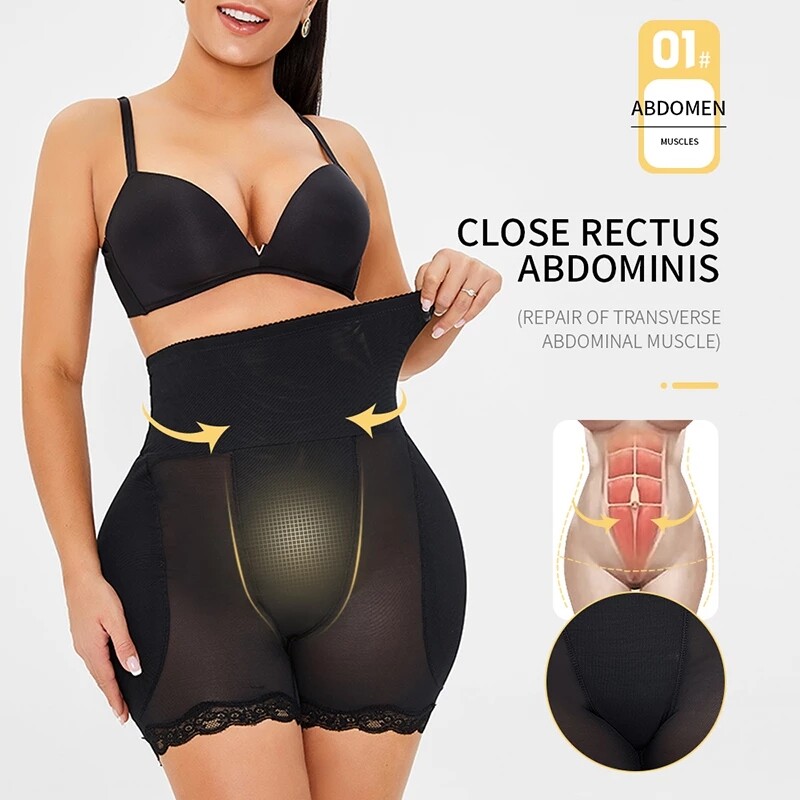 Hip Enhancer Shapewear, Women High Waist Hip Padded Panties Fake Ass Butt Lifter