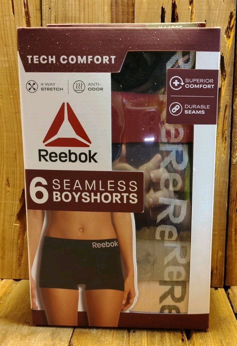 NEW Reebok 16-18 Women’s Seamless Boyshorts Size X-Large Stretch Tech Comfort