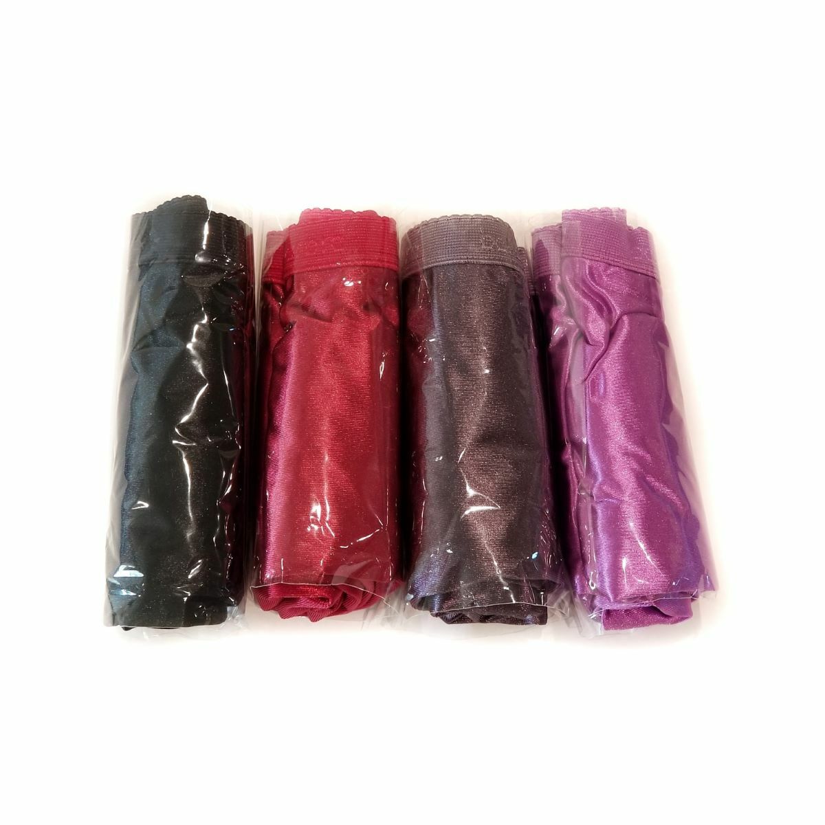 4 Women High Cut Full Coverage Shiny Smooth Silky Satin Bikini Panty Underwear
