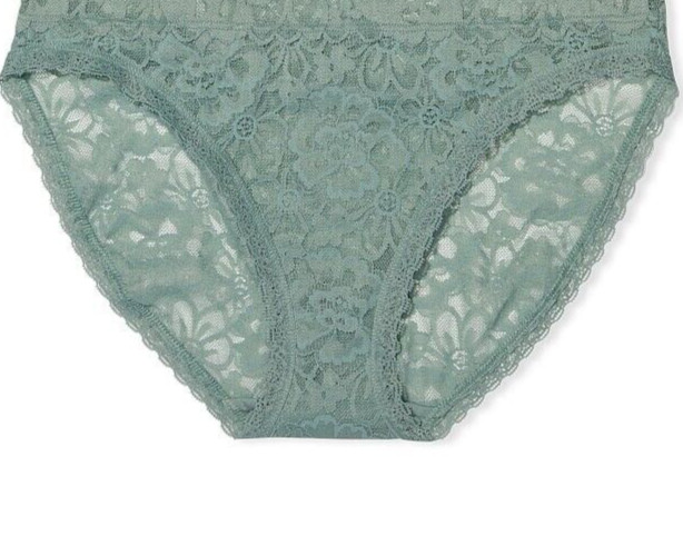XXL SeaSalt Green THE LACIE FullFloral Lace Victorias Secret HighLeg Brief Panty