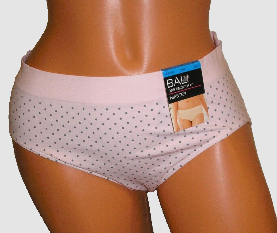 Panties Lingerie Bali One Smooth U Polka Dot Hipster Sz 9 2XL Adult Gift