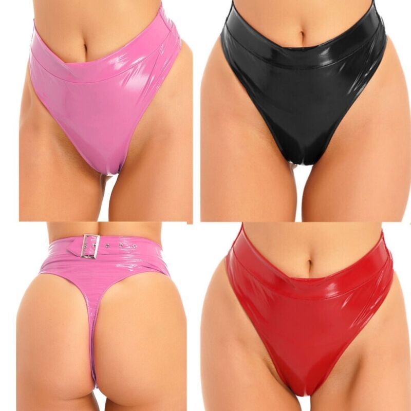 US Women G-String Booty Underwear Shiny Briefs Swimwear Shorts Festival Panties