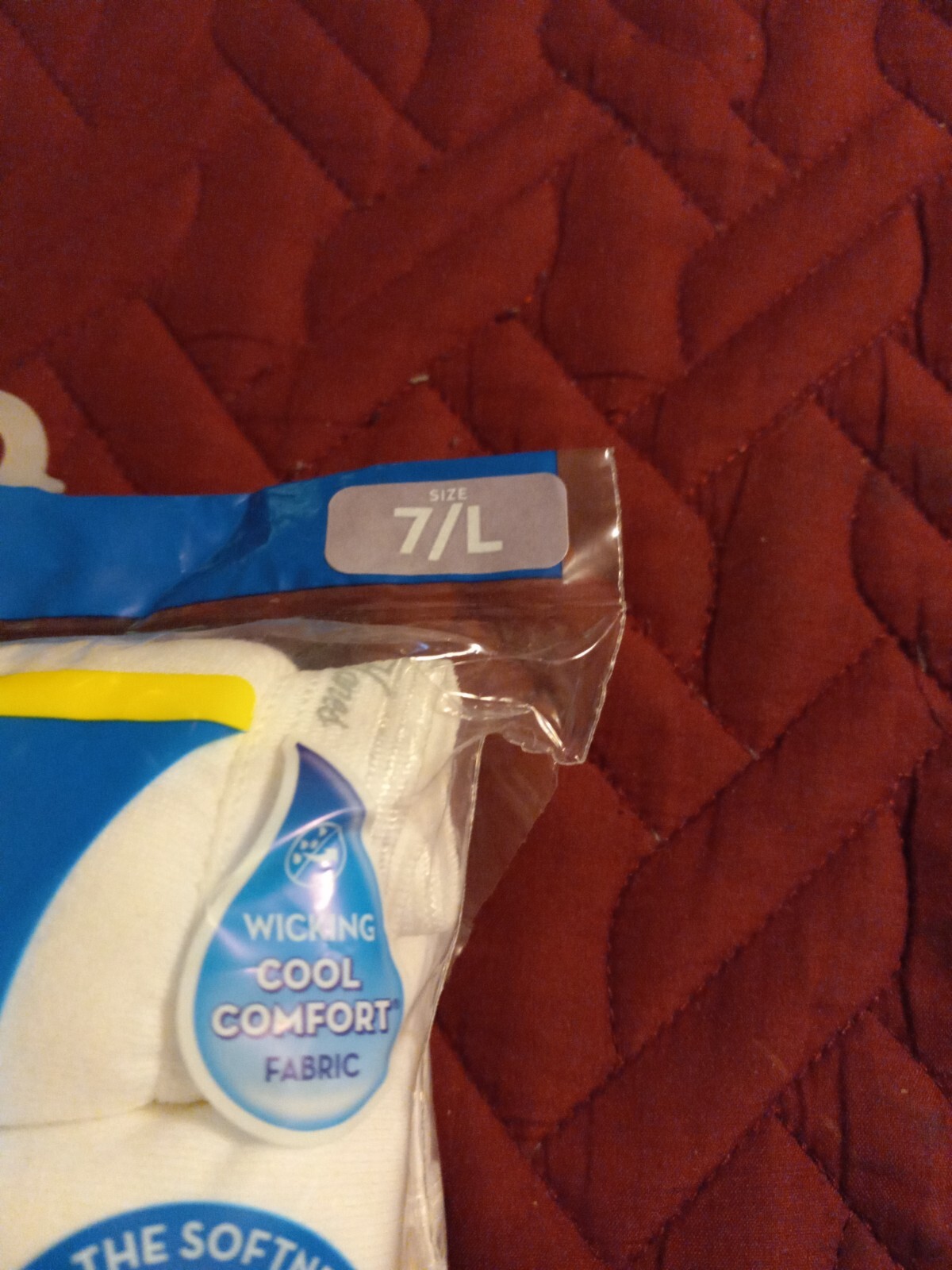 Hanes Tagless 5 Pair Cotton Briefs 7/ L Cool Comfort Soft No Ride Up Wicking