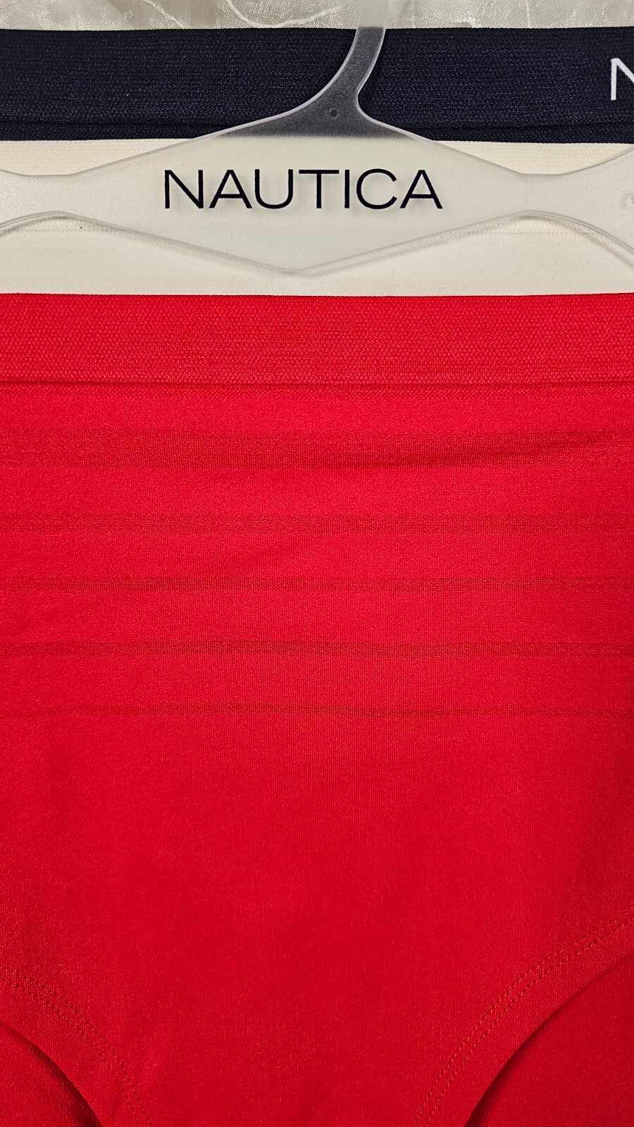 Nautica 3 Super Soft High Waist Briefs 2X Plus Size, Red White Navy Blue Stretch