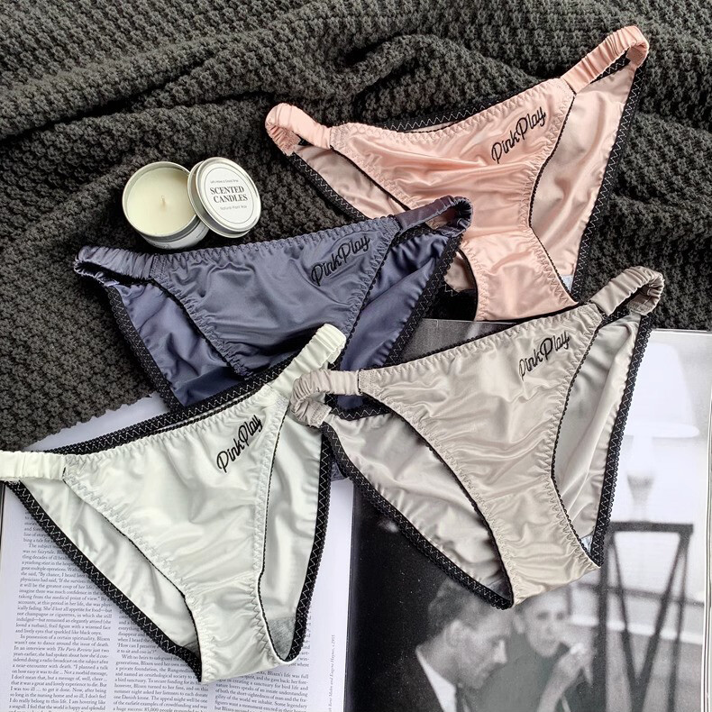 1/5 Pack Lot Womens String Bikini Panties Satin Thongs Underwear Vintage Panty