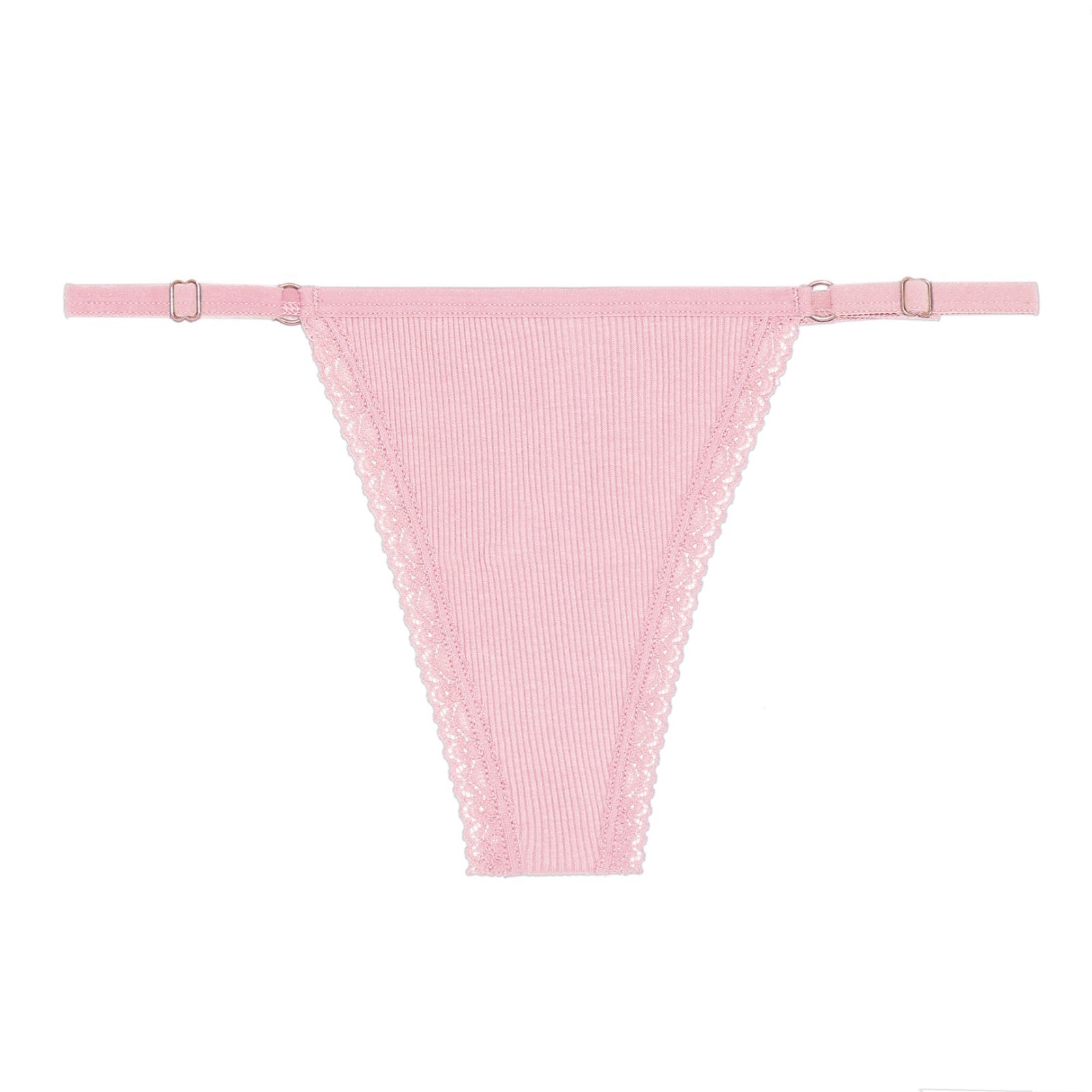 6-Pack Women’s Adjustable Lace G-String Thongs Low Rise Panties Cotton underwear