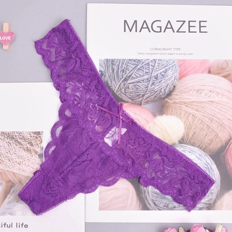 Lace Thong G String Panties Low Rise T Back Breathable Soft Stretch Underwear