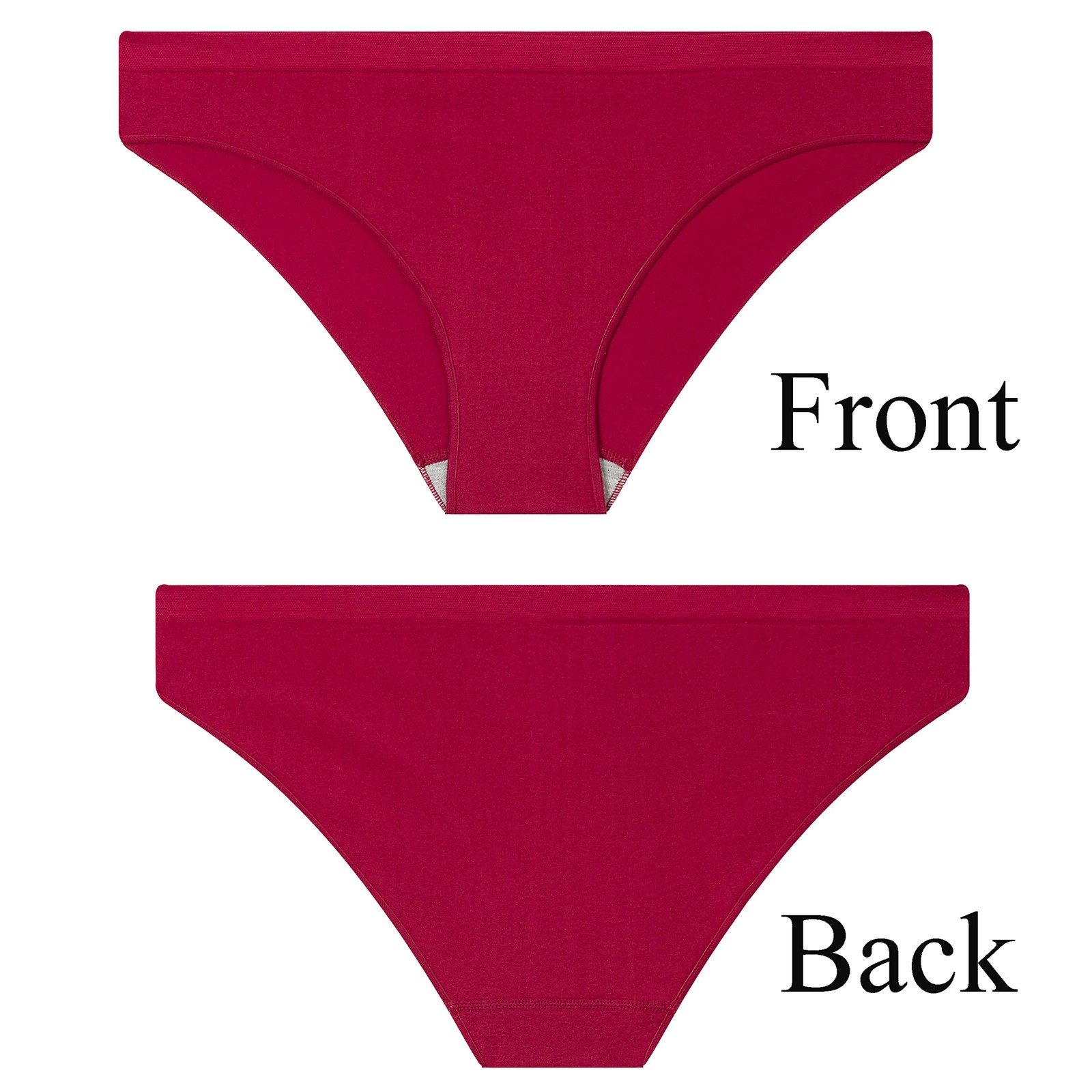 Bikini Underwear for Women Cheeky Panties Soft No Show Seamless Hipster 5 Pack L