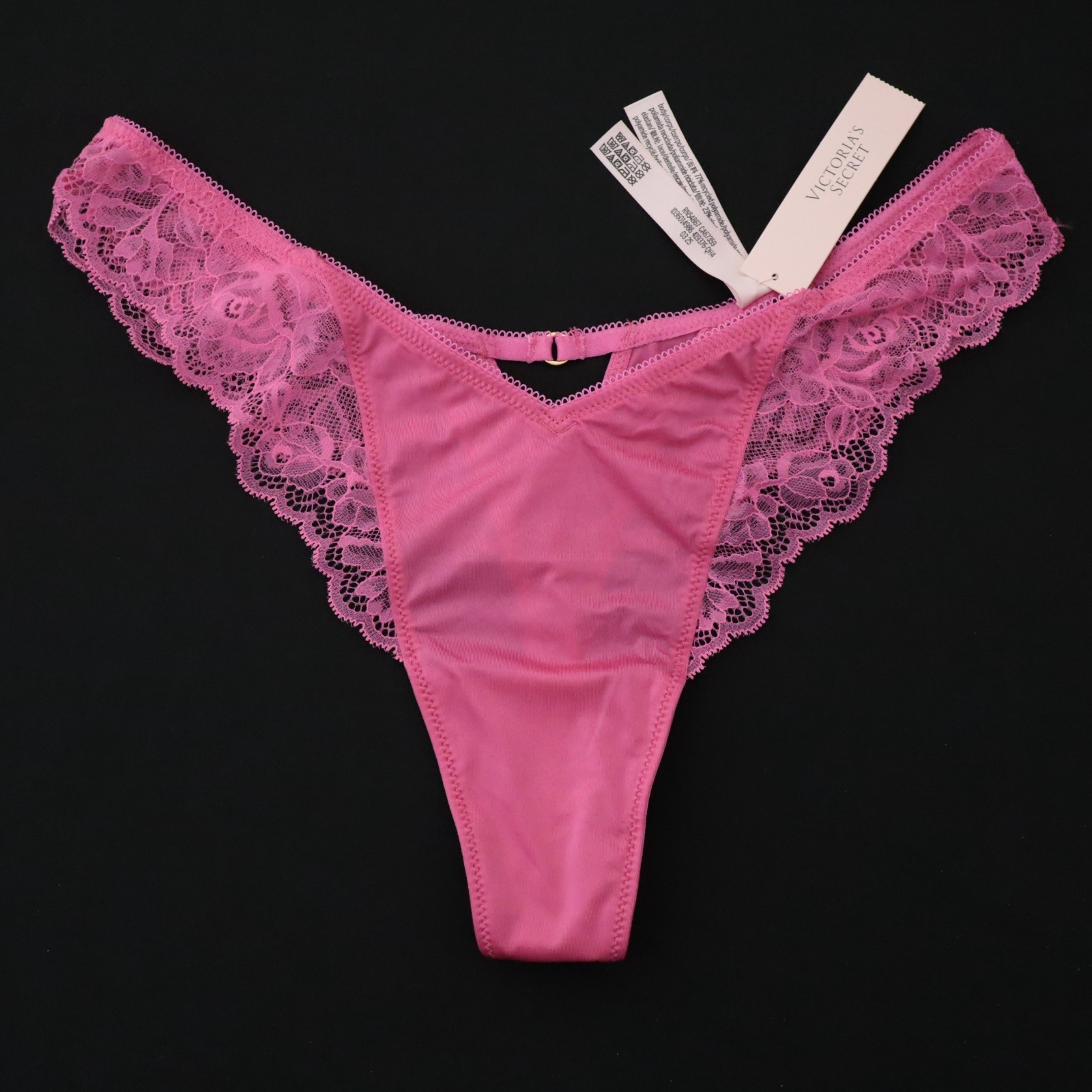 NEW Victoria’s Secret VERY SEXY Satin Lace-Trim High Leg Thong Panty S M L XL