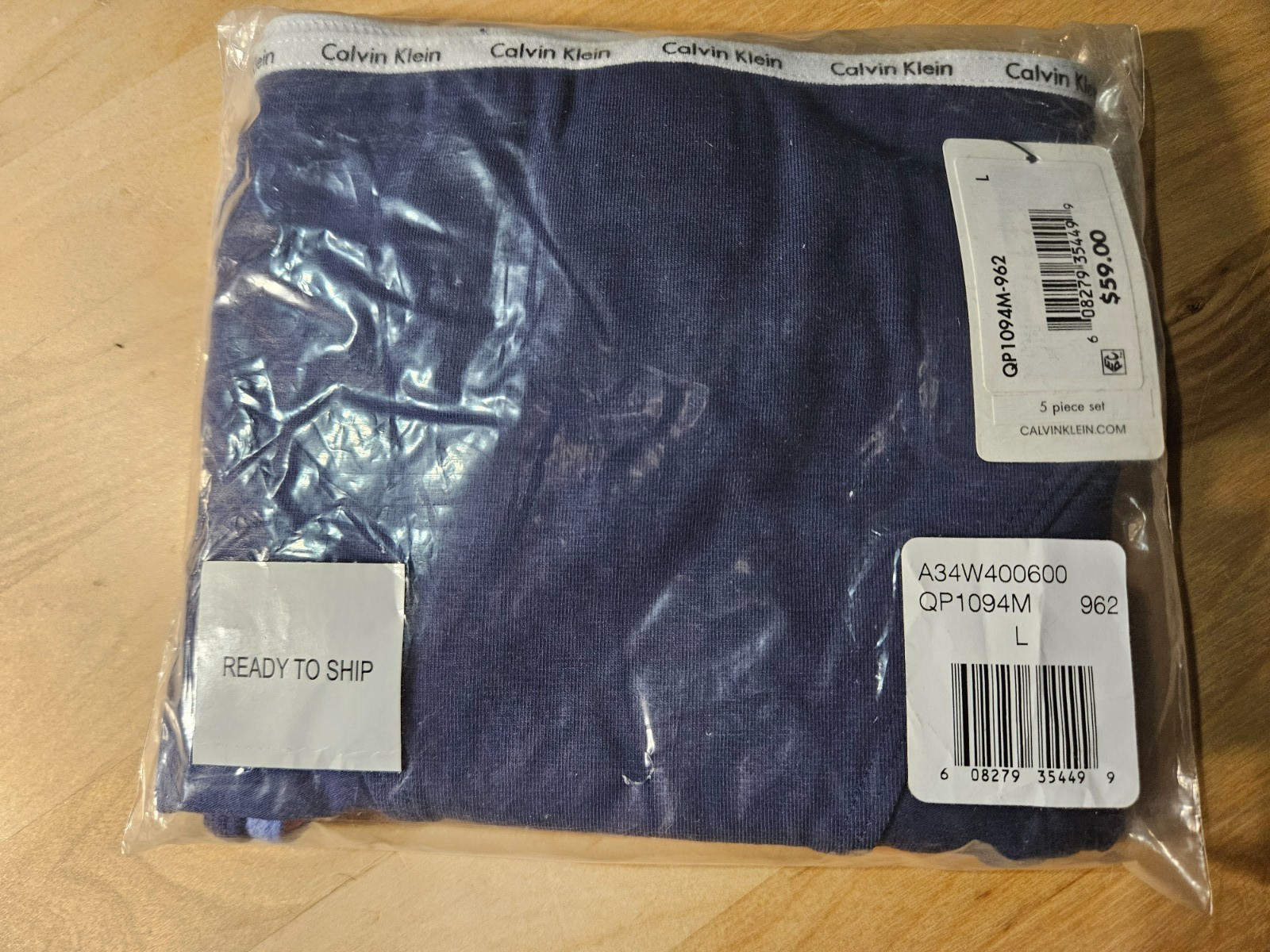 Calvin Klein Women’s 5-Pack Cotton Stretch Logo Bikini Panties Size L, S #B1-5