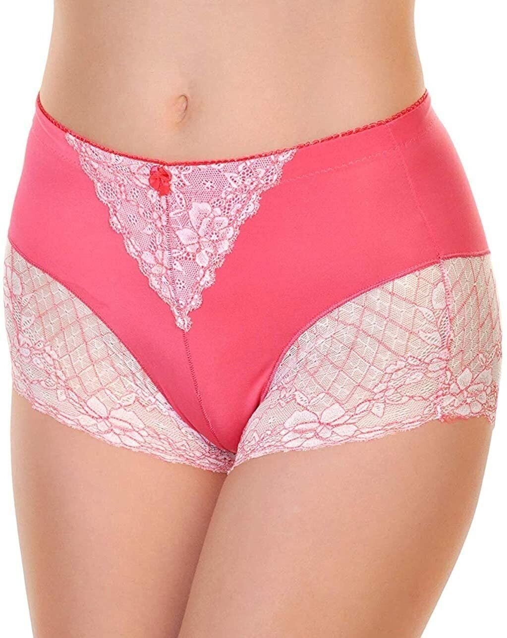 ToBeInStyle Women’s 6 Pack High Rise Exquisite Lace Leg Opening Design Briefs
