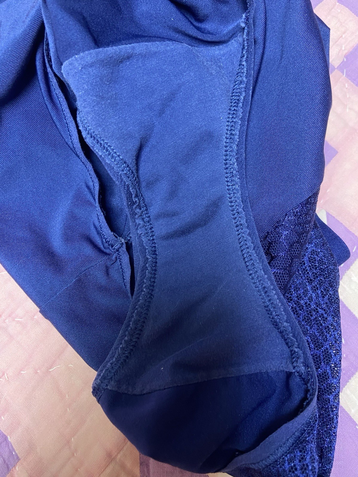 Warners 2XL Blue Panties Shiny Panel Polyester Blend