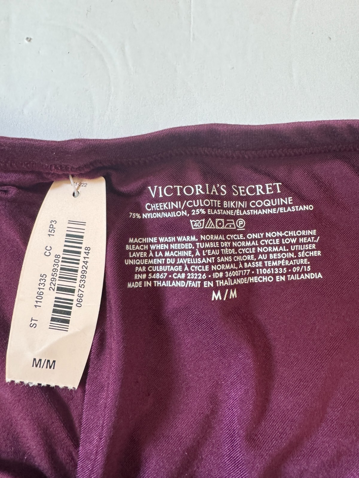Victoria’s Secret Cheekini / Culotte Bikini Burgundy Panty M Pack of 2