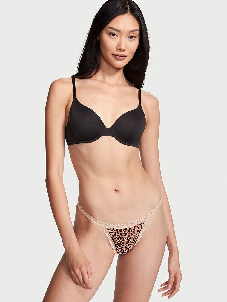 Victoria’s Secret Posey Lace V String Thong Panty Classic Animal XL