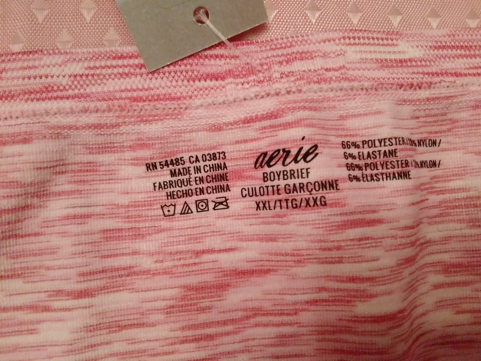 Panties 2 NWT Pair Aerie Boybrief Underwear Pink Red XXL