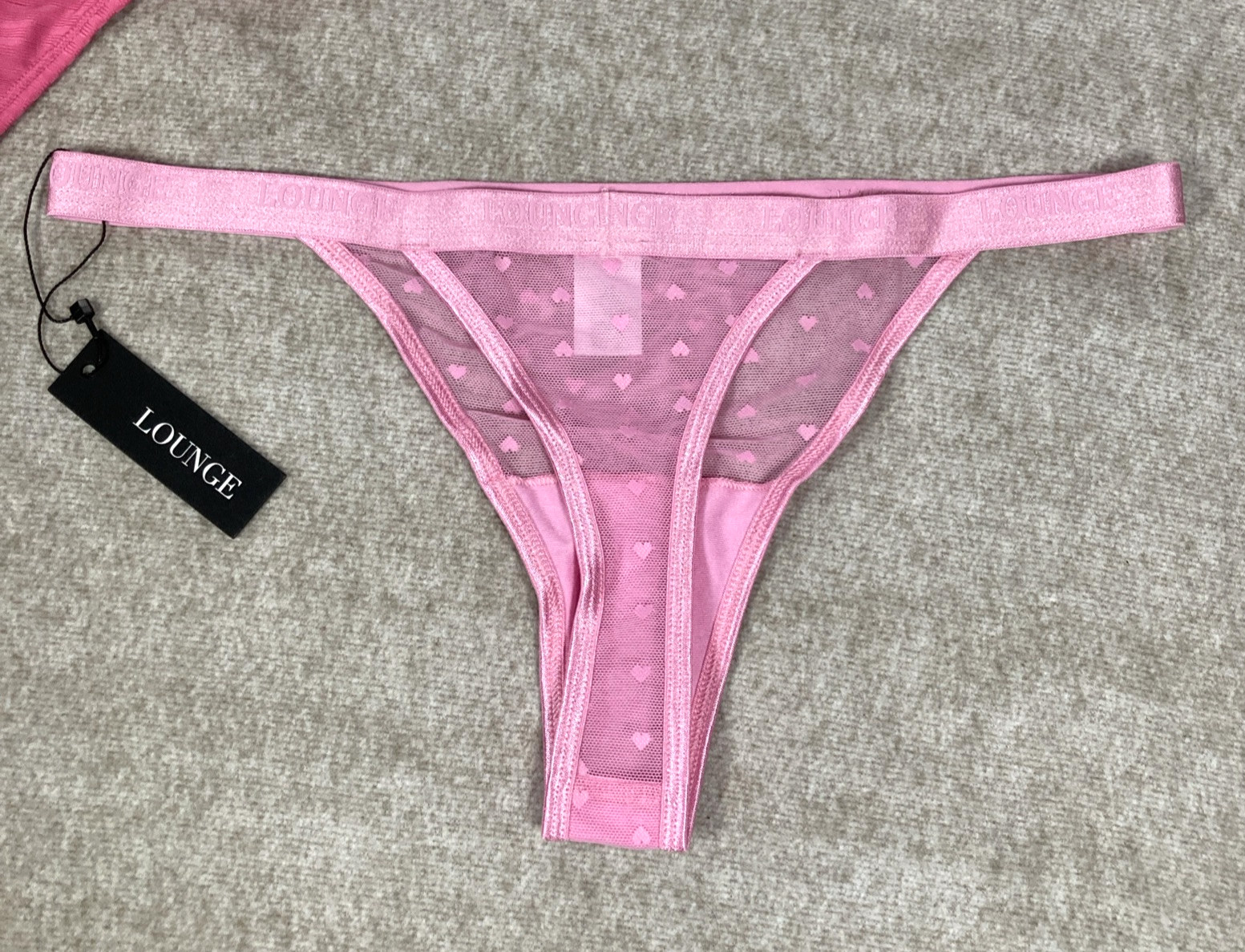 Lounge Underwear FYB Thongs 2 Pack Medium UK 10-12 Pink Limited Edition Women’s