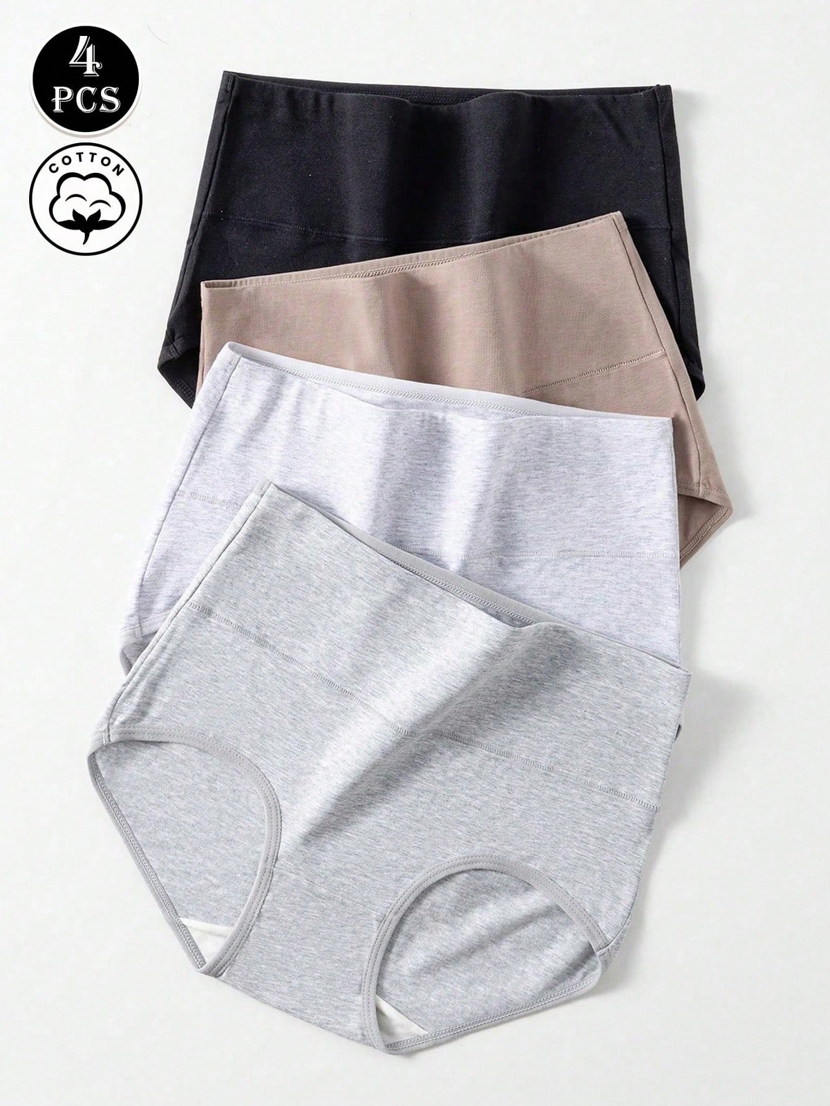 4 Pack/Pack High Waisted Cotton Women’s Underwear in Sporty Cheap24