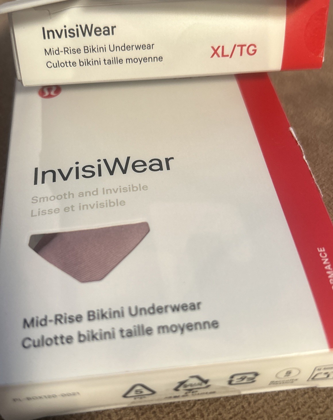 NWT Lululemon InvisiWear XL MisRise Bikini Underwear-2 packs