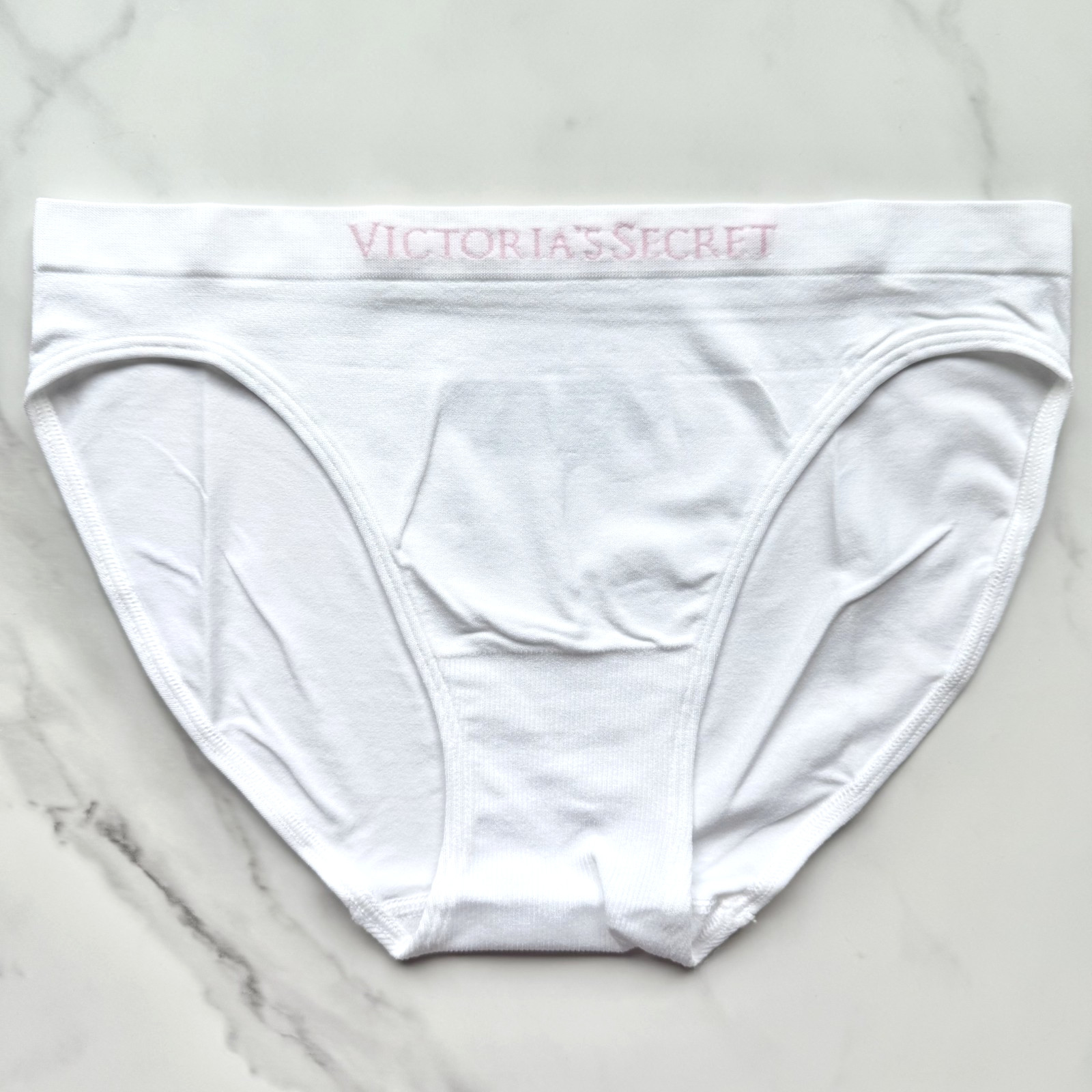 Victoria’s Secret Seamless Solid Bikini Panty VS White Size S