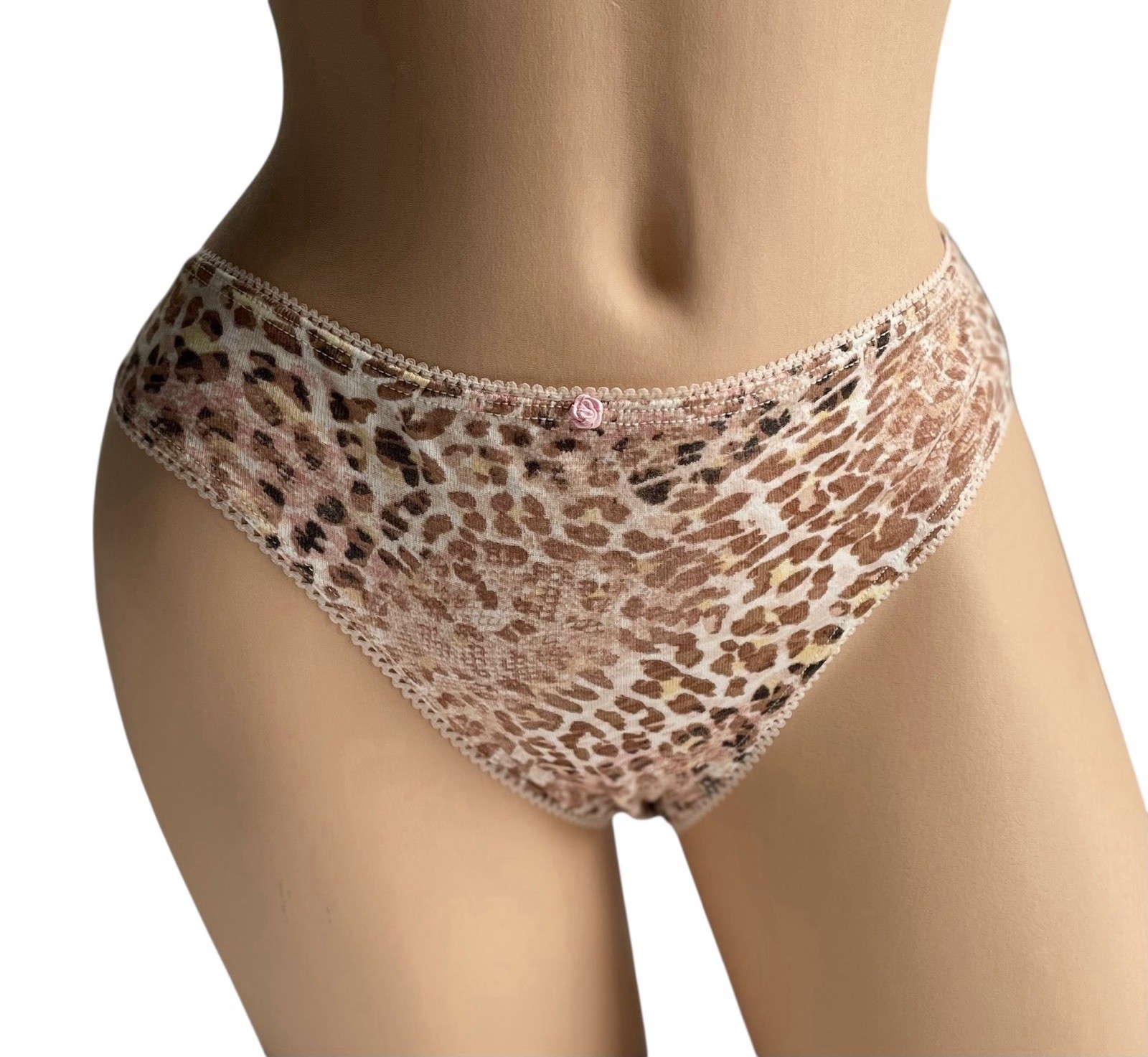 NWT Victoria’s Secret M Medium 100% Cotton Bikini Panties Cheetah Panty