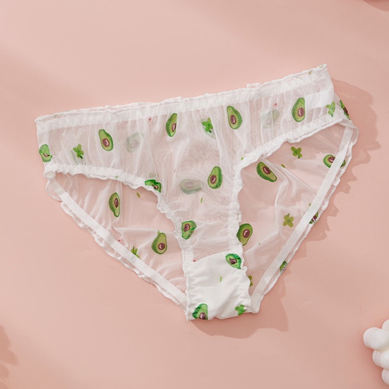 4 Pack Lot Sexy Womens See Through Sheer Panties Briefs Underwear Lingeries Mesh